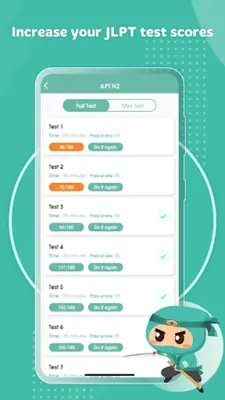 JLPT test N1-N5 Migii android App screenshot 2
